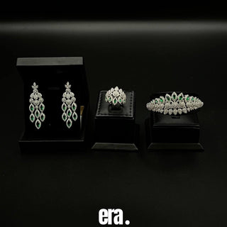 Era Emila  Green Full Set Accessories High Quality Simulated Diamonds