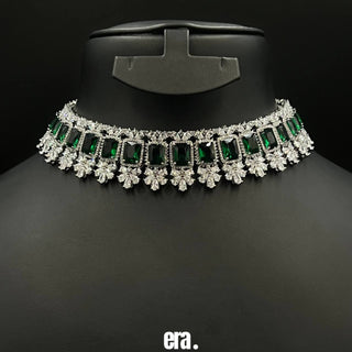 Era Falak Green Full Set Accessories High Quality Simulated Diamonds