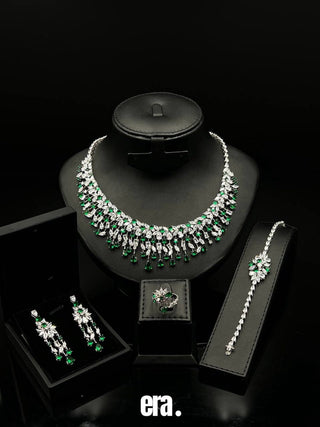 Era Ameerah Green Full Set Accessories High Quality Simulated Diamonds