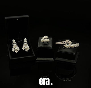 Era Wafa Pearl Set  High Quality Simulated diamonds