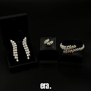 Era Nuha Bridal Set - Rhodium-Plated Zircon Jewelry